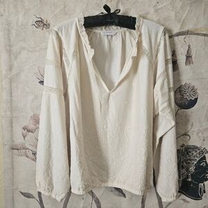 Cream Poet Blouse